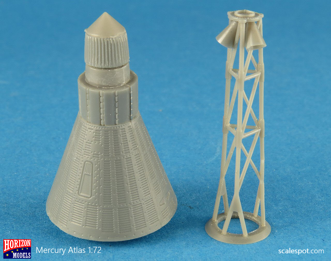 Horizon Models Mercury Atlas and Capsule model kit 1/72 